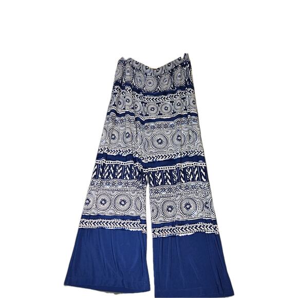 Chicos 3 Wide Leg Pull On Pants Palazzo Stretch Mulitcolor Multi-pattern XL NWT - Picture 2 of 11